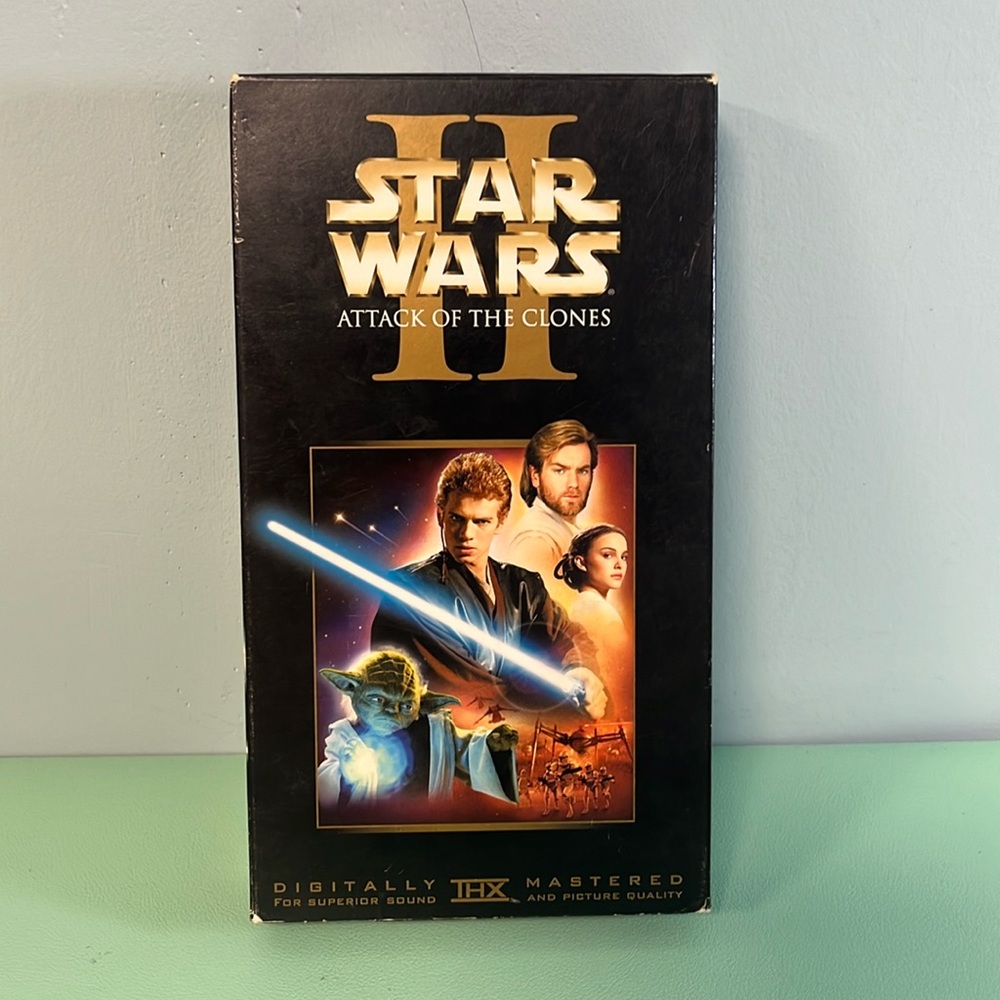 Star Wars II Attack of the Clones VHS Tape Movie, Rated PG, LucasFilm Ltd